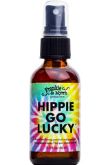 Frankie & Myrrh Hippie Go Lucky label closeup, patchouli and grapefruit notes