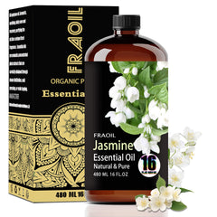 FRAOIL Jasmine essential oil bottle for diffusers and DIY blends.