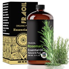 FRAOIL Rosemary oil bottle with dropper in amber glass for precise dosing and diffusing