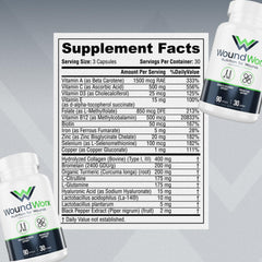 Free Life Labs WoundWorx label detail: GMP-certified quality and USA formulation.