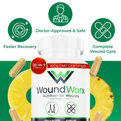 Free Life Labs WoundWorx tablet view: compact daily dose for routine.