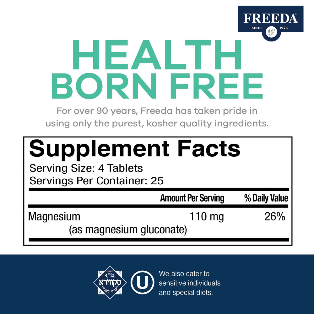 Freeda GMP-certified facility seal shown on packaging