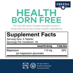 Freeda GMP-certified facility seal shown on packaging