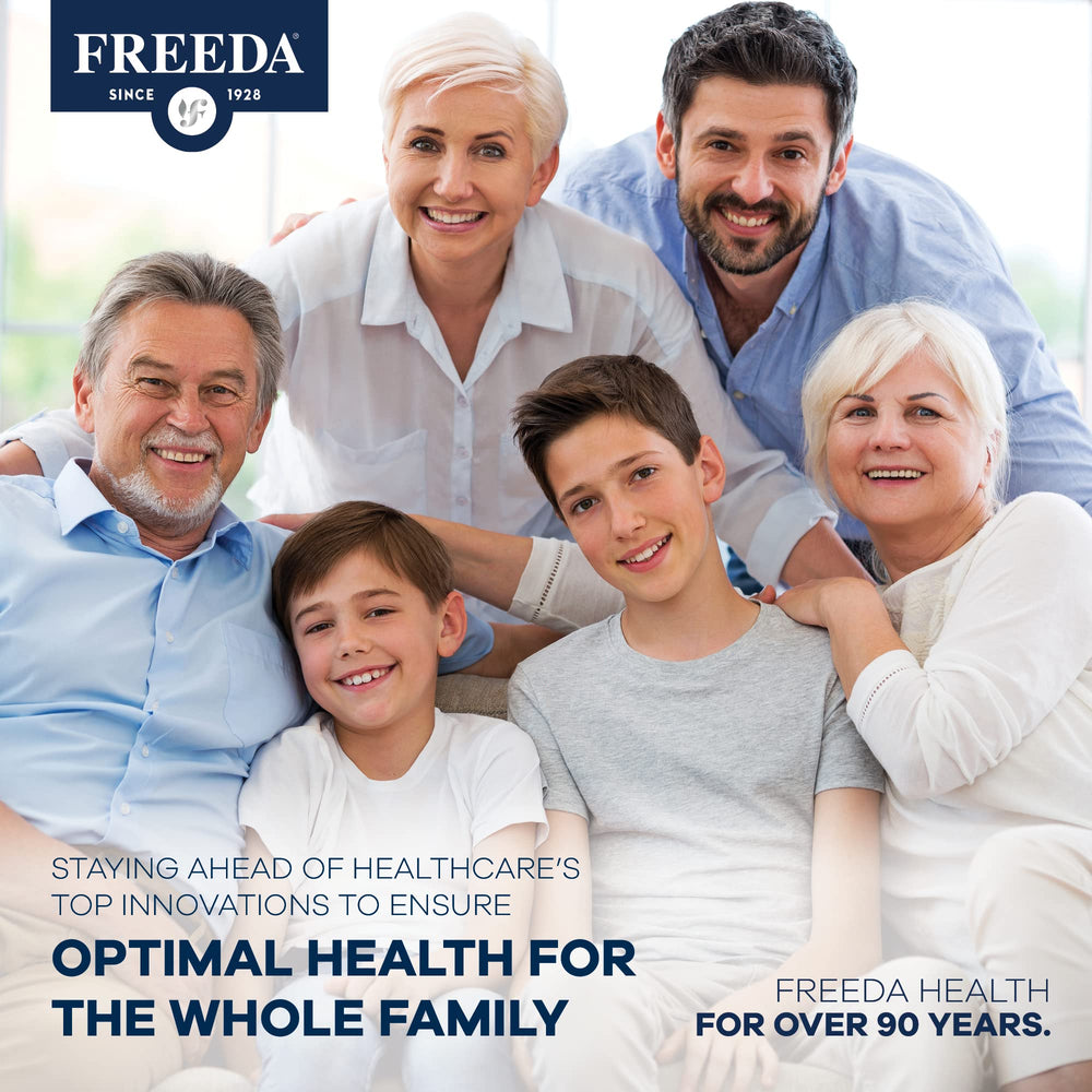 SCD legal Freeda packaging highlighting diet compatibility.