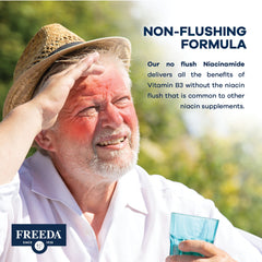 Freeda Niacinamide label confirms USA-made GMP facility origin
