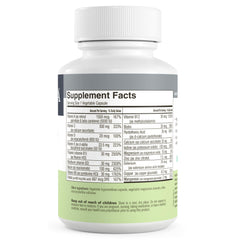 Serving size and ingredients panel on FREEDA bottle aids informed daily use.