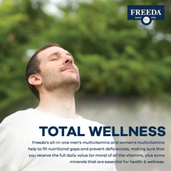 Gluten-free FREEDA multivitamin bottle stands out for gluten-sensitive users.