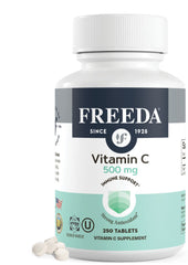 Freeda Vegan Vitamin C 500mg bottle front for daily immune support