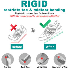 Freeior carbon fiber insole dual foot fit supports either foot during rehab.