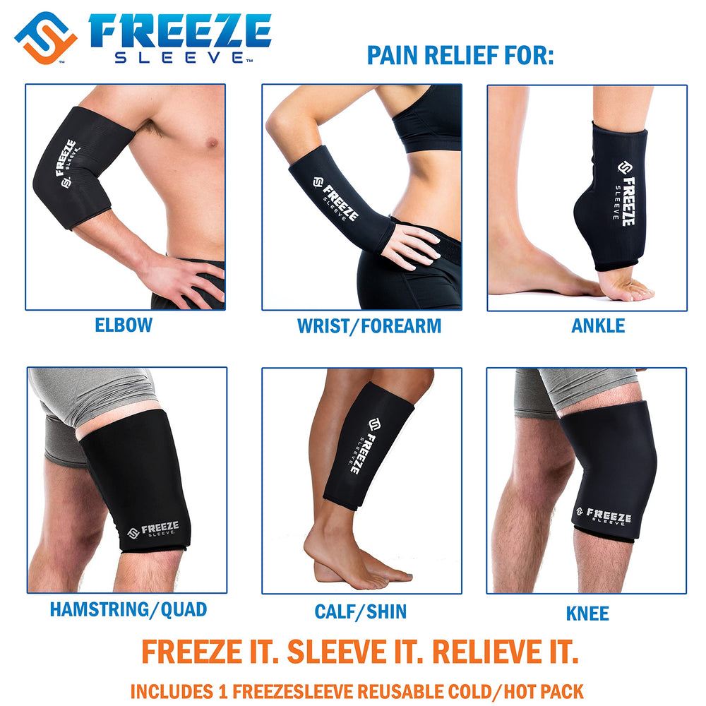 FreezeSleeve tobillo: alivio de lesiones de tobillo con tratamiento frío y compresión.