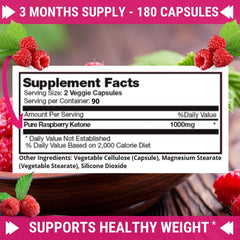 FRESH HEALTHCARE Raspberry Ketones packaging box shown for value and clarity