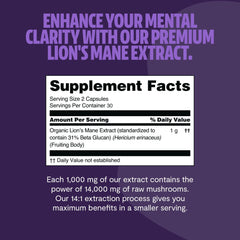 FreshCap Lions Mane bottle beside a notebook, ideal for study focus.