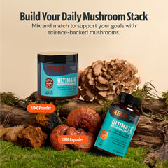 Textured capsules of FreshCap Mushrooms Ultimate emphasizing quality and consistency.