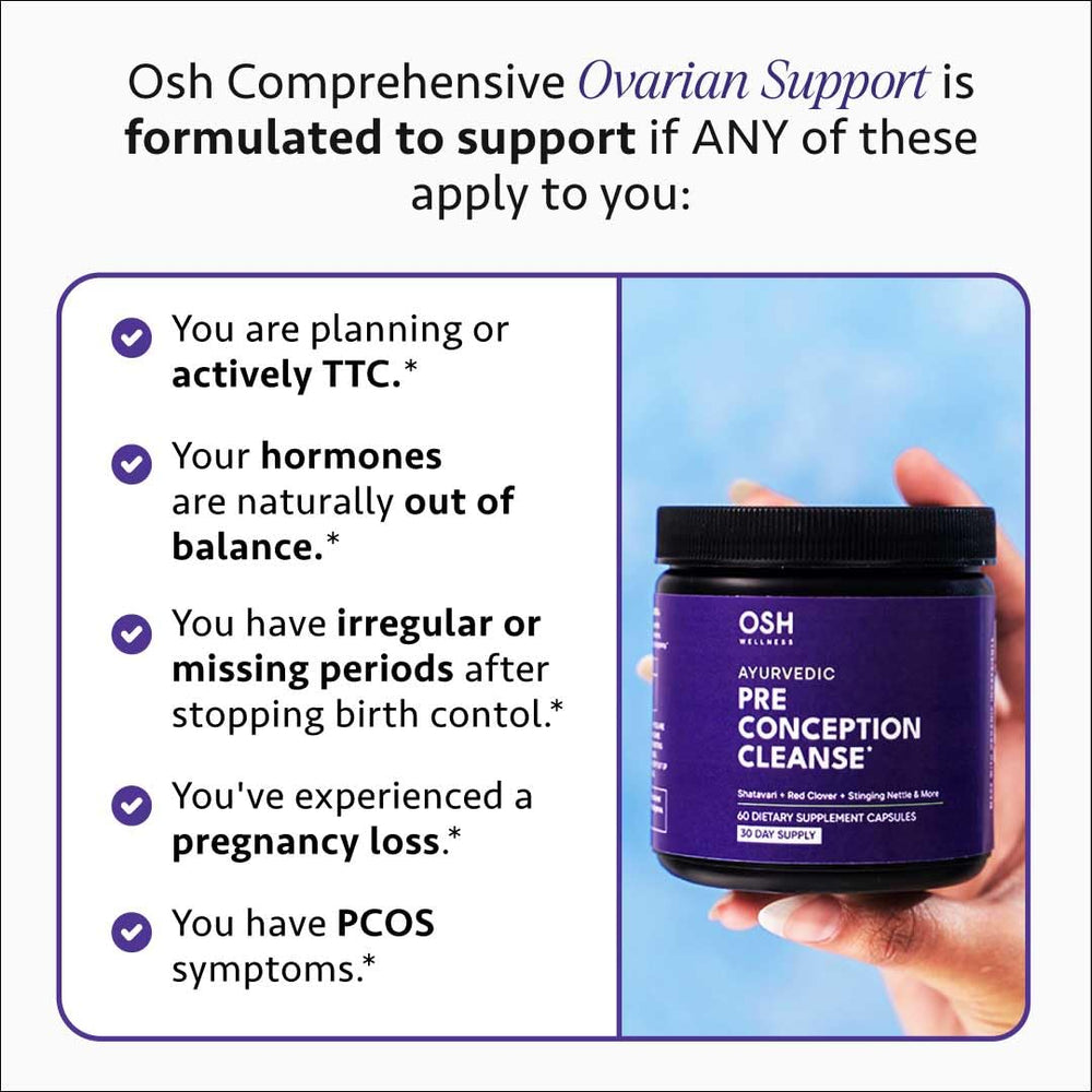 Freshly Moms shatavari capsule image suggests ovarian vitality support.