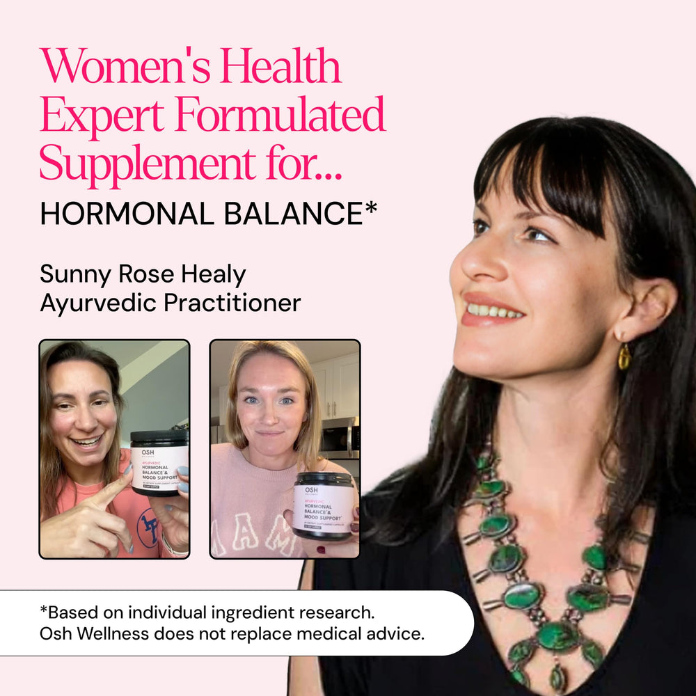 Freshly Moms display emphasizes estrogen regulation and stress relief potential.