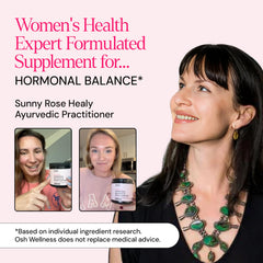 Freshly Moms display emphasizes estrogen regulation and stress relief potential.