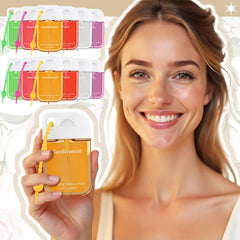 Frienda grapefruit scent hand sanitizer spray promotes quick cleansing.