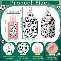 Frienda soccer keychain holder keeps sanitizer handy on bags and keys.