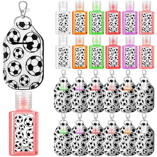 Frienda soccer sanitizer 1oz bottle fits easily in pockets for quick cleaning.