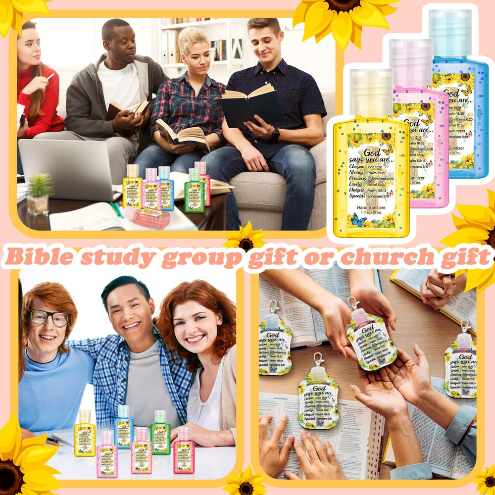 Frienda sunflower keychain holder keeps sanitizer handy in pocket or bag