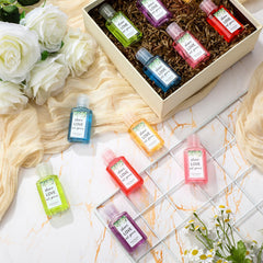 Frienda yellow lemon mini sanitizer, uplifting scent for party favors.