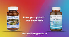 Friendly Fighters Pro capsules shown for easy, swallowable daily probiotic use.