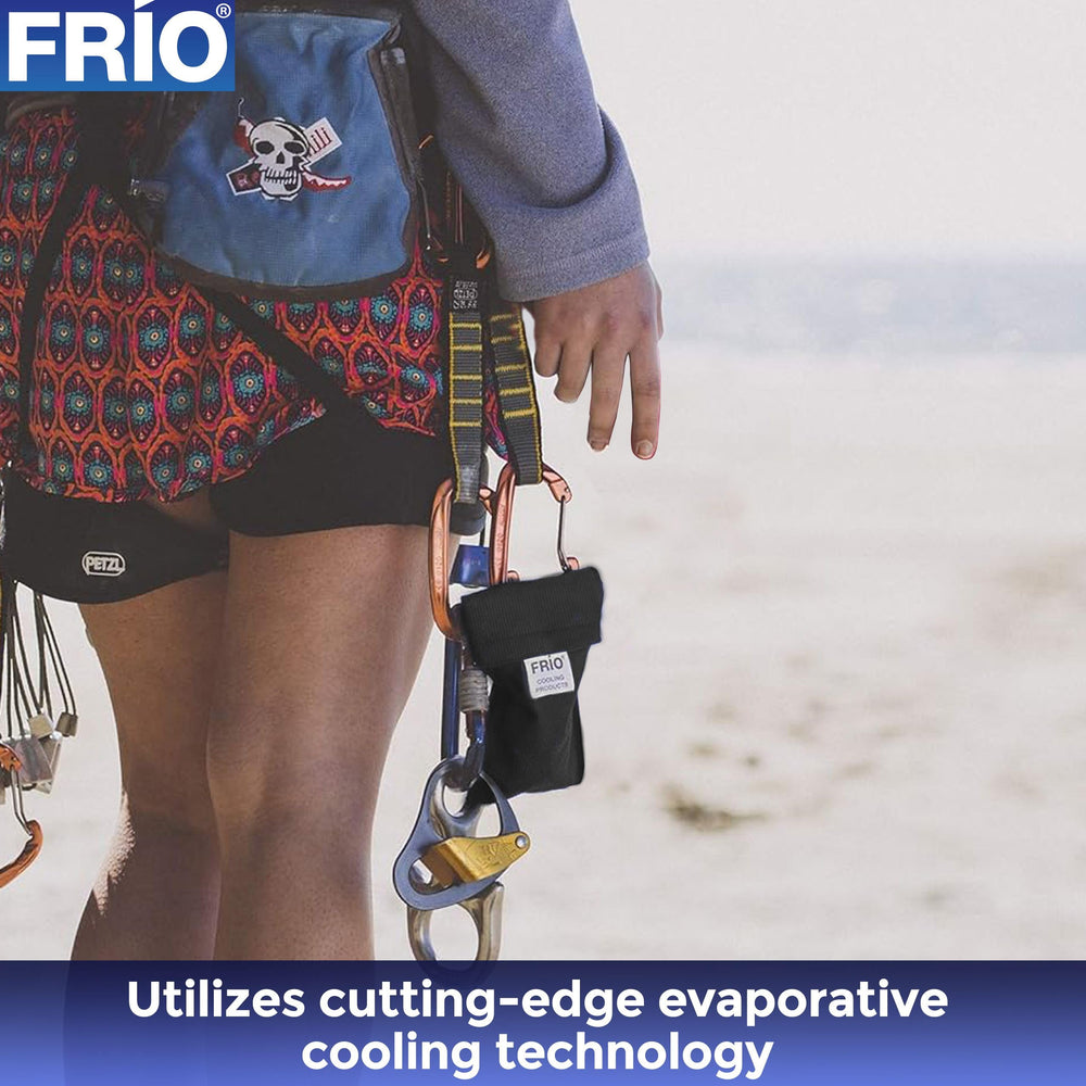FRIO water-activated cooling after a 10–15 minute soak.