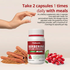 Frishantic berberine cinnamon blend capsules highlighting metabolism support