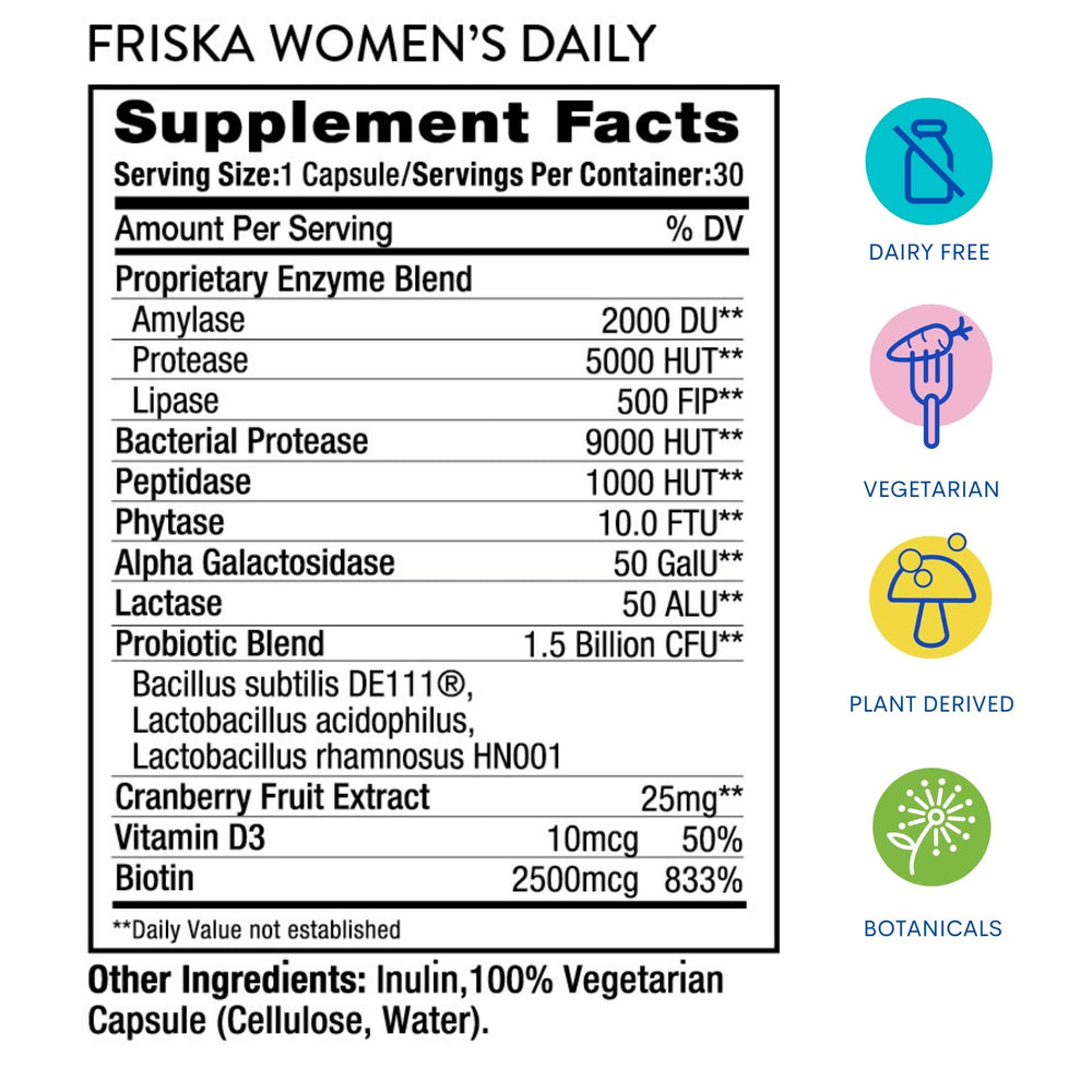Friska packaging and label highlight daily use and convenient routine
