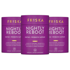 FR!SKA Nighttime Digestive Enzymes bottle for overnight digestion support after dinner