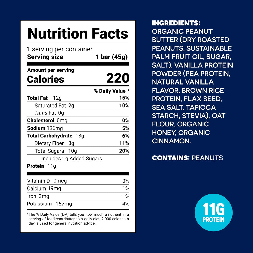 Hand holding a FRO PRO vanilla bar, portable high-protein snack.