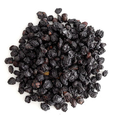 Frontier Co-op dried elderberries in a natural scene ready for use.
