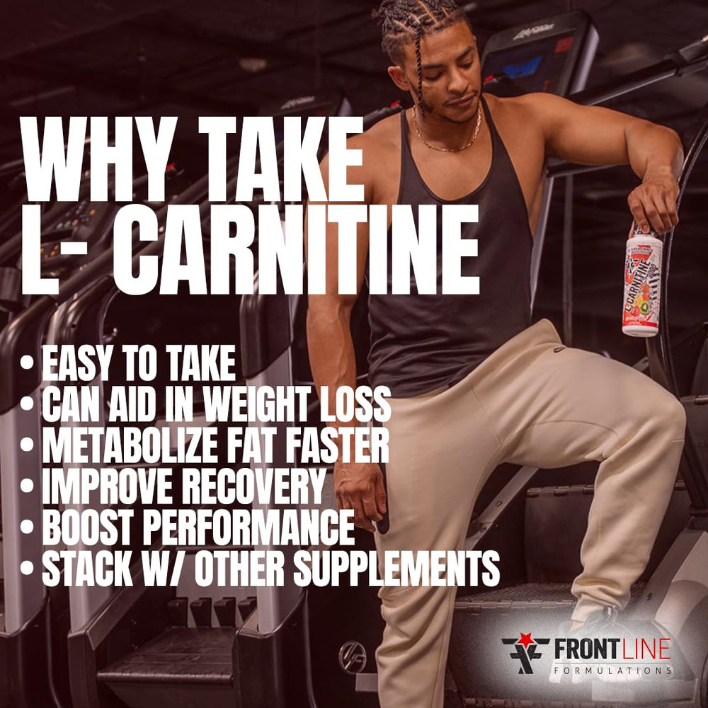 FRONTLINE FORMULATIONS L-Carnitine flavor splash suggests enjoyable energy moments.