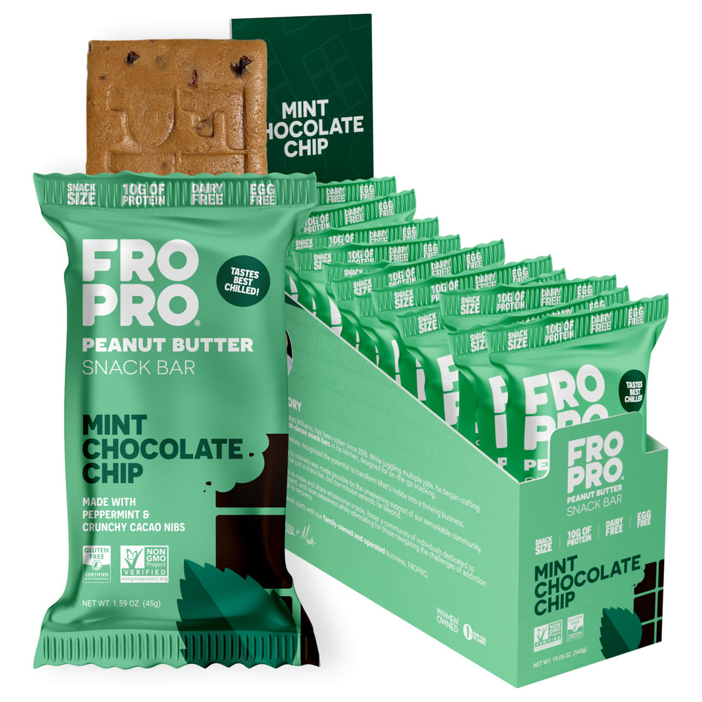 FROPRO Mint Bar packaging shown, convenient protein boost on the go.