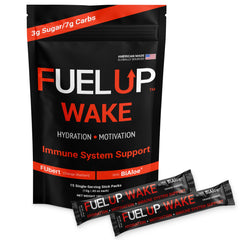 FU FUEL UP Wake orange sherbet stick pack ready to mix for a refreshing energy lift