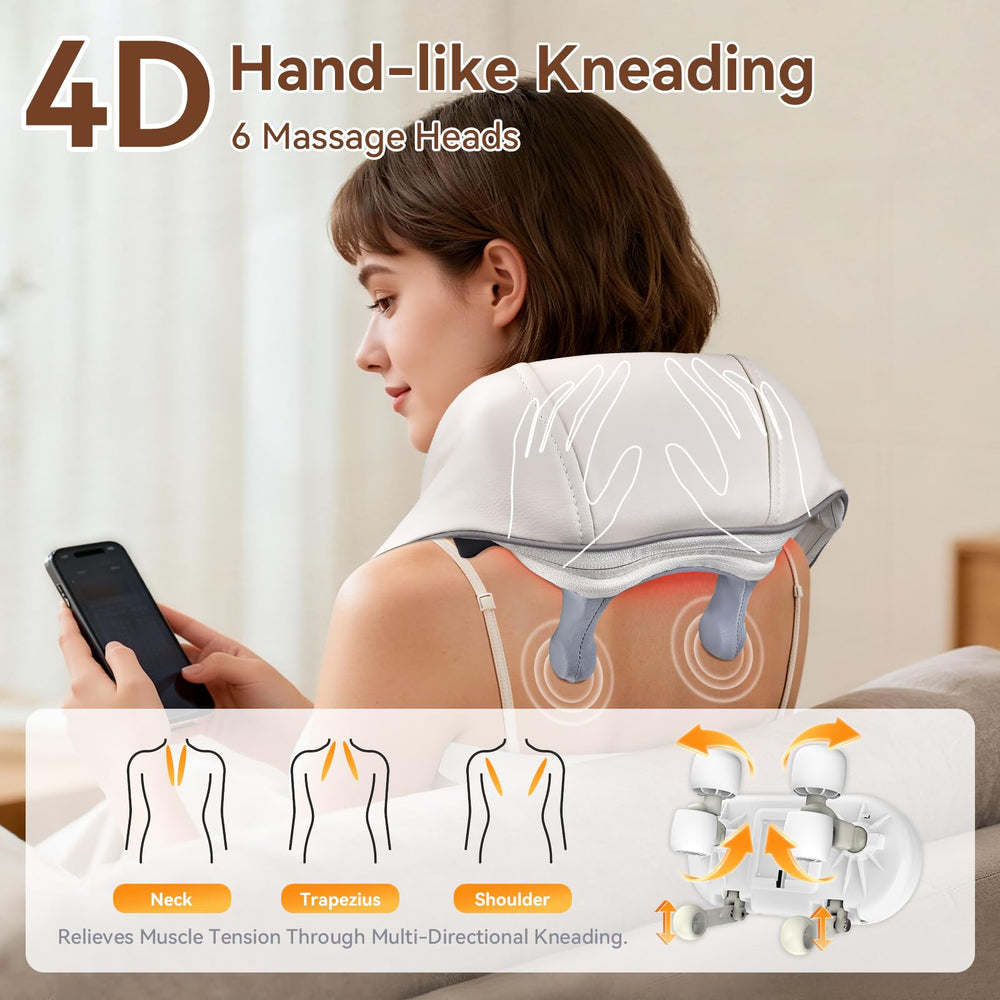 Close-up of Fubangneer 6D massage heads delivering deep kneading for targeted tension release.