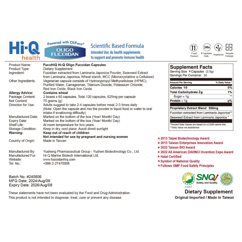 FUCOHIQ Oligo Fucoidan capsules lifestyle photo shows daily routine integration.