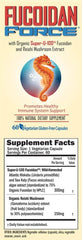 Fucoidan Force ingredients chart shows wakame mekabu and sea kelp fucoidan sources for clean wellness.
