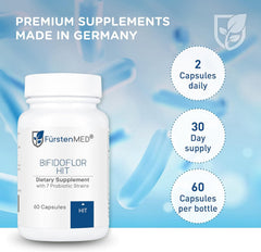 FürstenMED Bifidoflor HIT shelf display suggests reliability for daily use.