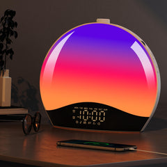 Fujinyi Sunrise Alarm Clock with sunrise glow to support a gentle wake