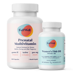 FullWell Prenatal DHA bottle for on-the-go daily routine.