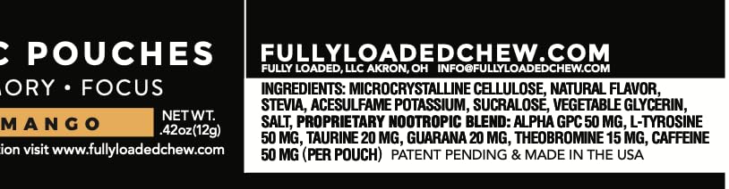 Close-up of Alpha Fuel logo on can emphasizing caffeine and nootropic blend