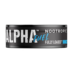 Fully Loaded Bullseye Alpha Fuel Mint Fuel can side showing ingredients and sugar-free formula.