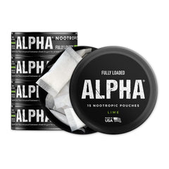 Fully Loaded Bullseye Alpha Lime can in a 5-pack for on-the-go focus.