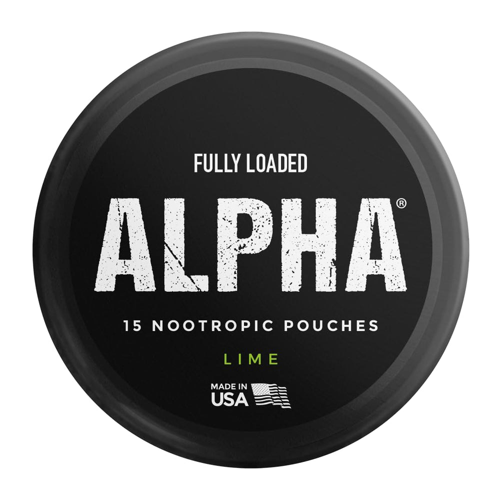 Fully Loaded Bullseye Alpha Lime label close-up featuring ALPHA GPC and L-Tyrosine.