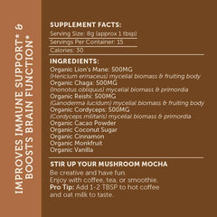 Fun Earth Mushroom Mocha cocoa-mix visuals evoking rich flavor