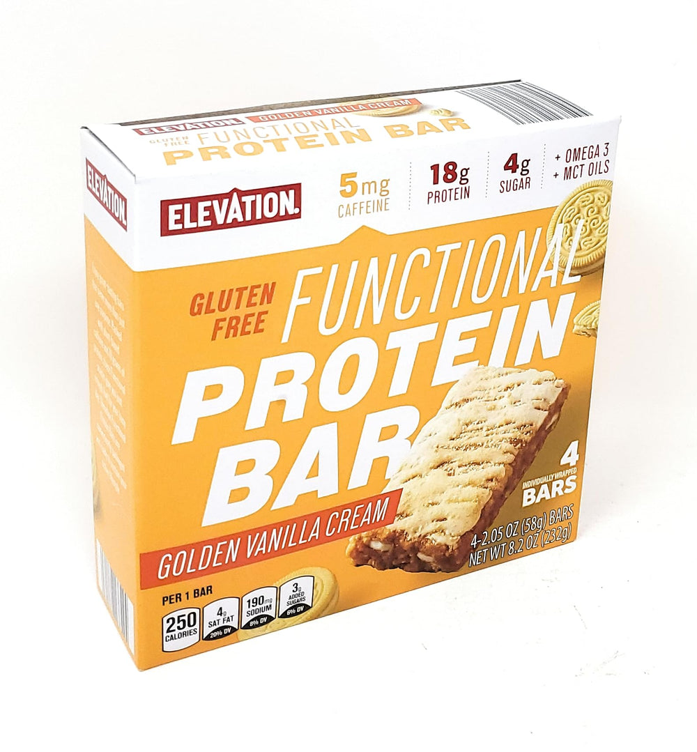 Functional Protein Bar gluten-free label: trusted gluten-free option for athletes.