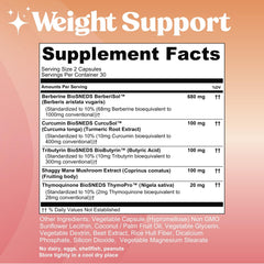 Fungiments Super Berberine tablets on a table highlighting appetite and satiety support.