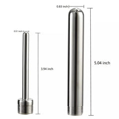 Funny Steel flow regulator lets you tailor water volume.