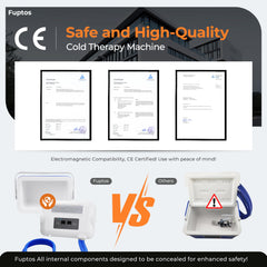 Fuptos easy-clean design helps maintain clean ice therapy setup.